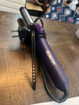 Conair 1/2 Barrel Hot Curling Iron Purple Portable CD19WR Hair Styling Tool - Image 1