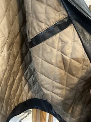 mens XXL Whispering Smith Brown Leather Coat Zip Up - Thumbnail 5