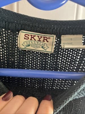 Sky Menswear Greeen Knit Sweater Crewneck Size Large - Thumbnail 3