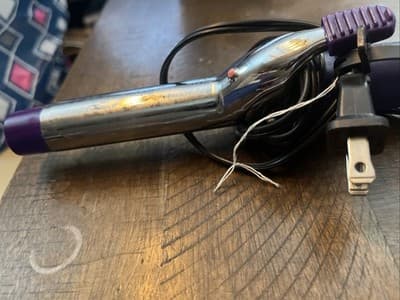 Conair 1/2 Barrel Hot Curling Iron Purple Portable CD19WR Hair Styling Tool - Thumbnail 3