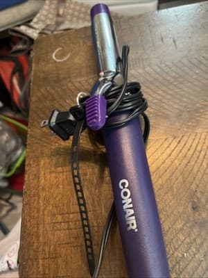 Conair 1/2 Barrel Hot Curling Iron Purple Portable CD19WR Hair Styling Tool - Thumbnail 2