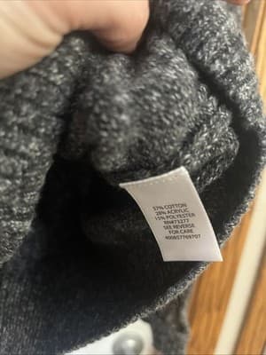 Mens Large Heather Gray Croft And Barrow Sweater - Thumbnail 3