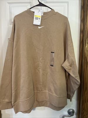 Mens Small Nike Beige Crew Neck Sweatshirt - Image 1