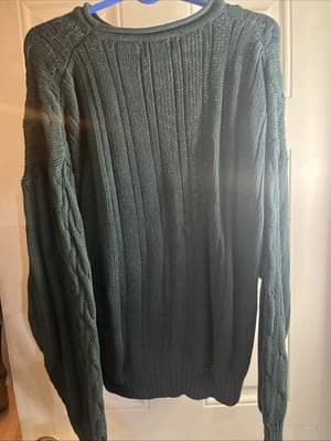 Sky Menswear Greeen Knit Sweater Crewneck Size Large - Image 1