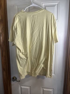 Nautica shirt XL 100% Cotton Light Yellow With Navy Logo - Thumbnail 4