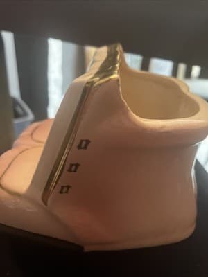 Vintage Pink baby girl planter with a child’s prayer Japan - Thumbnail 2