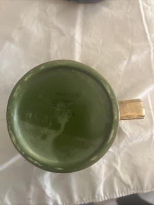 Vintage Green INARCO JAPAN Eagle Mug Stamped excellent condition - Thumbnail 3