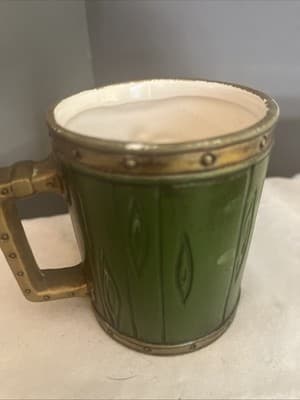 Vintage Green INARCO JAPAN Eagle Mug Stamped excellent condition - Thumbnail 2