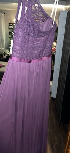Dress From David’s Bridal Size 6 Plum One Shoulder And Ankle Length - Thumbnail 5