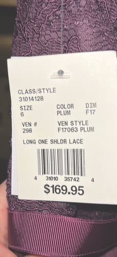 Dress From David’s Bridal Size 6 Plum One Shoulder And Ankle Length - Thumbnail 3