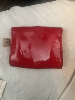 ForevEr 21 New Red Clutch Handbag With Gold Accents NWT and Black Marks - Thumbnail 6