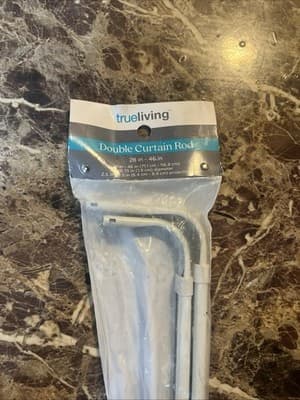 Kenney KN521 Steel White 2 Dia. in. Wall Mount Curtain Rod 28 x 46 L in. - Image 1