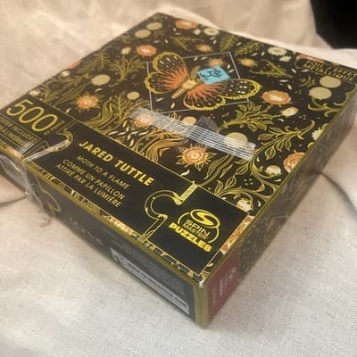 Jared Tuttle WILD HEART Gold Foil Jigsaw Puzzle 500 PC Tiger Snakes with Poster - Thumbnail 2