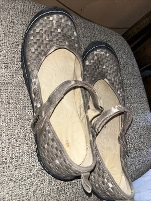 JSPORT 'Cara' Green Wicker Mary Jane Flats Casual Shoes Size 11 - Thumbnail 4