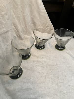 Halloween Monster Eyes Glasses Lot Of 4 Kleiner Feigling Vodka Spooky Barware - Thumbnail 4