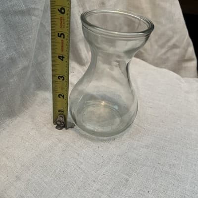Vintage 6" Clear Glass Bulb Vase – Bud Flower / Absinthe Glass - Image 1