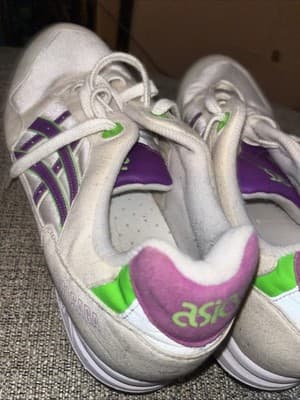 READ Asics GelSaga White/Purple 1193A071 Running Shoes Sneakers Men's 12 - Image 1