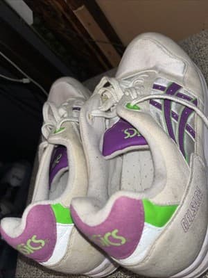 READ Asics GelSaga White/Purple 1193A071 Running Shoes Sneakers Men's 12 - Thumbnail 3