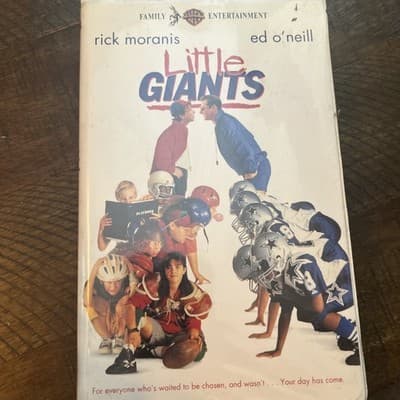 Little Giants (VHS, 1994) With Official Milk Caps Or The Cowboys And Giants - Image 1
