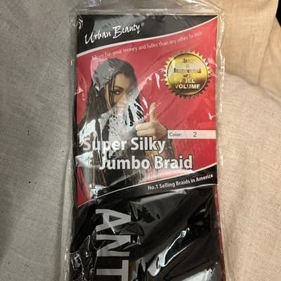 Urban Beauty Super Silly Jumbo Braid Color 2 Antibacterial Braid Hair Extension - Thumbnail 2