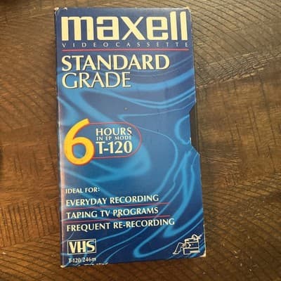 Maxell 214016 120 Minute Gx Silver Video Tape - Image 1