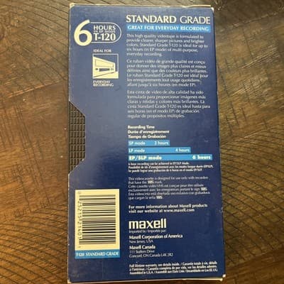 Maxell 214016 120 Minute Gx Silver Video Tape - Thumbnail 3