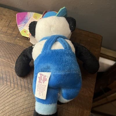 Lisa Frank 8” PANDA PAINTER Beanie Bear Plush Vintage - Thumbnail 2
