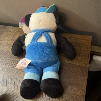 Lisa Frank 8” PANDA PAINTER Beanie Bear Plush Vintage - Thumbnail 3