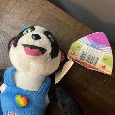 Lisa Frank 8” PANDA PAINTER Beanie Bear Plush Vintage - Thumbnail 4