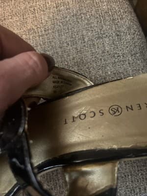 Women’s Karen Scott Gold Chain Hardware Cork Sandals Size 9M - Thumbnail 6