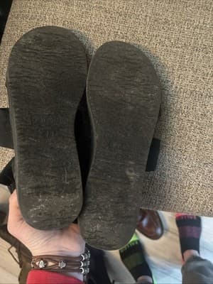 Forever Branded Women’s Black Strappy Small Foam Heel/sandals Size 7 - Thumbnail 6