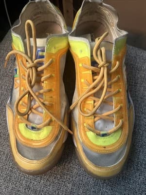 Fila Disruptor II Translucent Womens Size 10 Retro Orange Green Sneakers Shoes - Thumbnail 5