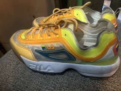 Fila Disruptor II Translucent Womens Size 10 Retro Orange Green Sneakers Shoes - Thumbnail 3