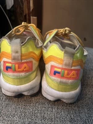 Fila Disruptor II Translucent Womens Size 10 Retro Orange Green Sneakers Shoes - Thumbnail 4