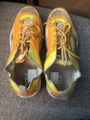 Fila Disruptor II Translucent Womens Size 10 Retro Orange Green Sneakers Shoes - Image 1