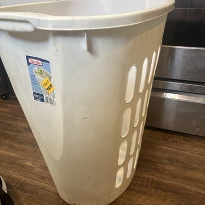 Sterlite 1256 Tall White Laundry Basket 22”H X 21”L X 14.5” Wide - Thumbnail 2