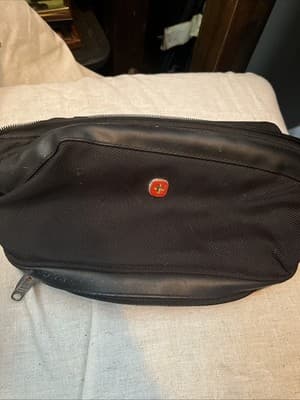 Swiss Gear Toiletry Bag Black Shaving Kit Travel Case 2 zip compartment - Image 1