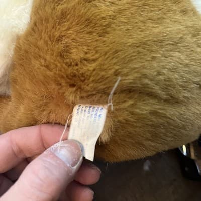 Tuxedo Teddy Bear Brown And White red Now And Buttons Plush 10” - Thumbnail 4