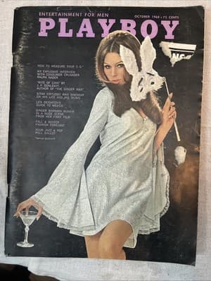 PLAYBOY MAGAZINE OCTOBER 1968, MAJKEN HAUGEDAL CENTERFOLD, VERY GOOD - Image 1