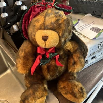 Dan Dee Collectors Choice Christmas Bear with Stand - Thumbnail 2