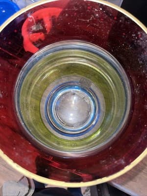 Vintage color block decorative glass vase - Thumbnail 4