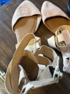 Epicstep Women’s Ballet Flats With Strap An Zip Up Ankle Size Nine Peach - Thumbnail 2