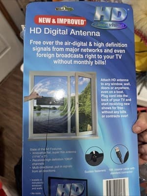 HD Clear Vision Digital Ultra-Thin High Performance Indoor Free Signals Antenna - Thumbnail 2