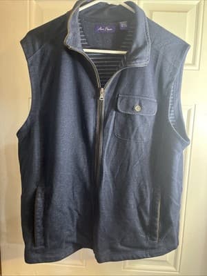 NWOT ALAN FLUSSER FULL ZIP VEST SOFTSHELL JACKET BLUE LARGE - Image 1
