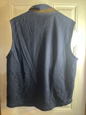 NWOT ALAN FLUSSER FULL ZIP VEST SOFTSHELL JACKET BLUE LARGE - Thumbnail 3
