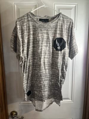 Brooklyn Standard Men’s Large Poly/spandex Blend Gray T Shirt With Logo On Chest - Image 1