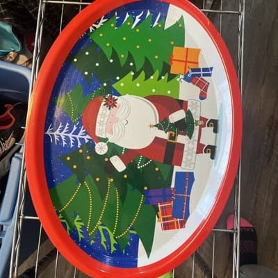 Santa Christmas Tray Platter upc 639277836236 - Image 1