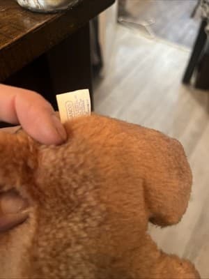 Vintage 1981 Animal Toys Plus Brown Tan Monkey Plush Red Mouth 8 Inch - Thumbnail 2