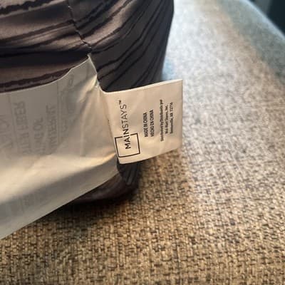 Mainstays Queen Bag With Comforter 100% Polyester And Sheets Gray PatternStriped - Thumbnail 2