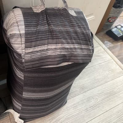 Mainstays Queen Bag With Comforter 100% Polyester And Sheets Gray PatternStriped - Thumbnail 6